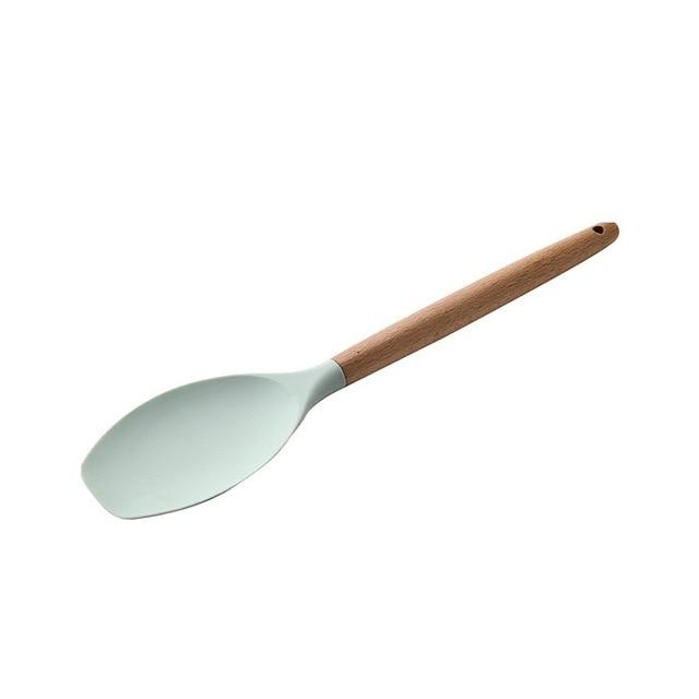 Wood and Silicone Cooking Utensils