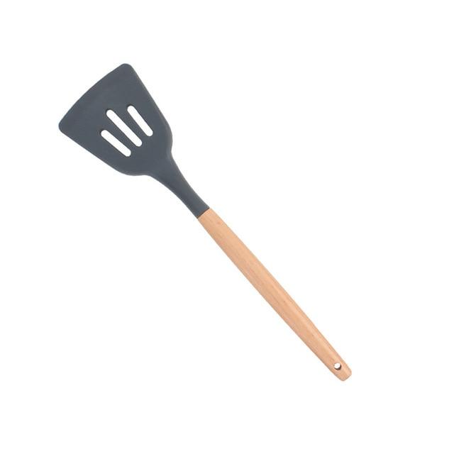 Wood and Silicone Cooking Utensils