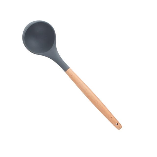 Wood and Silicone Cooking Utensils