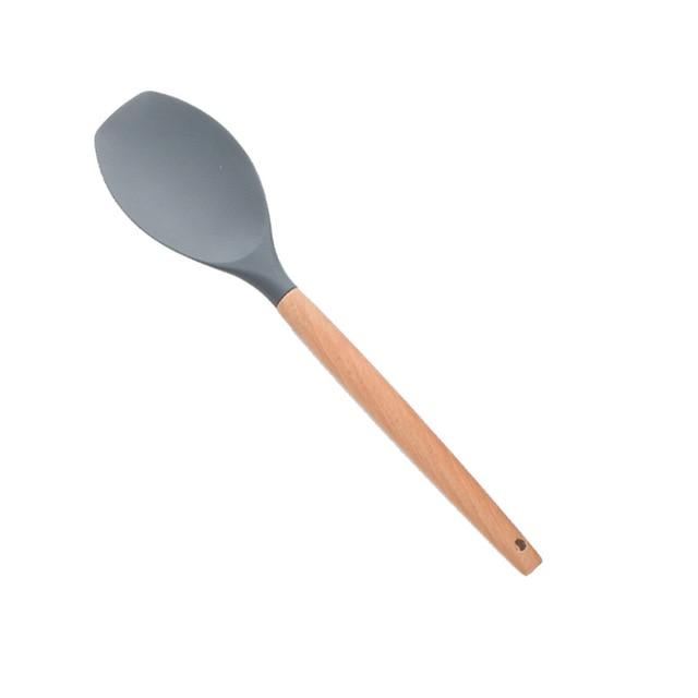 Wood and Silicone Cooking Utensils