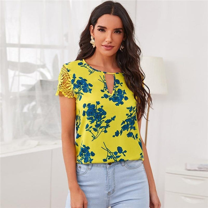 Kaya Cornflower Blouse - Yellow