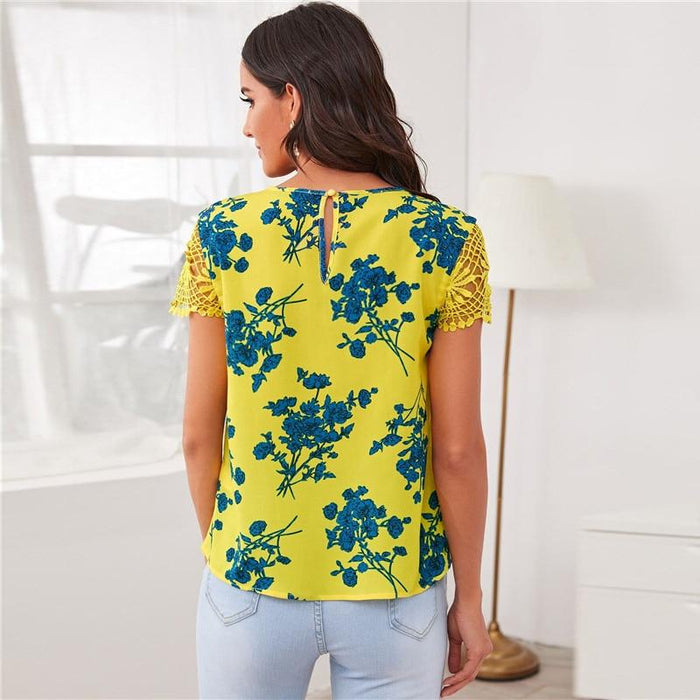 Kaya Cornflower Blouse - Yellow