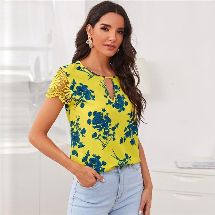 Kaya Cornflower Blouse - Yellow