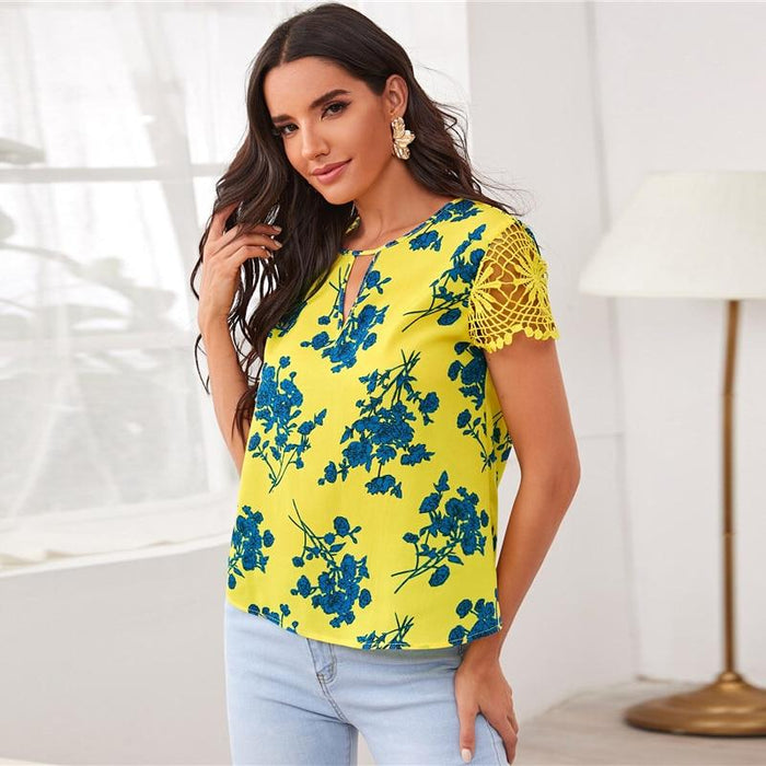 Kaya Cornflower Blouse - Yellow