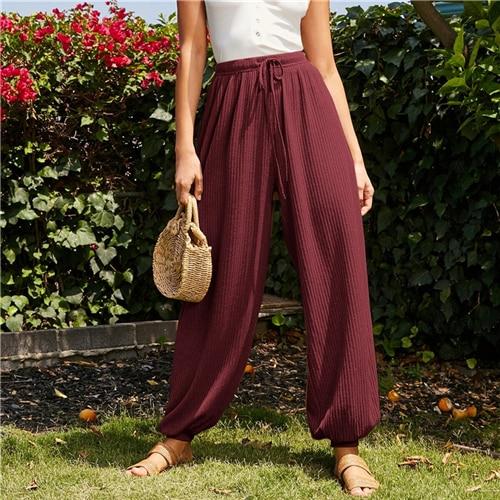 Emely Flowing Pants - Maroon