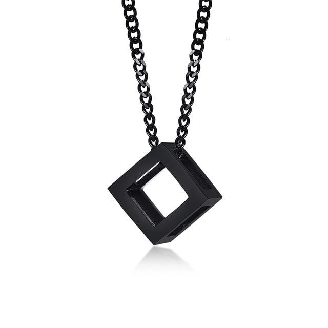 Ellipses Pendant - Black Cube