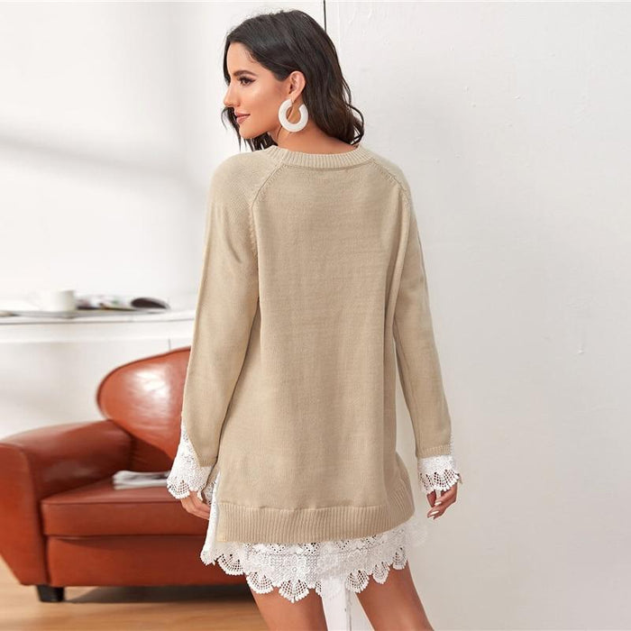 Nova Sweater Dress - Apricot