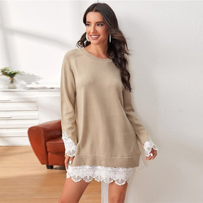 Nova Sweater Dress - Apricot