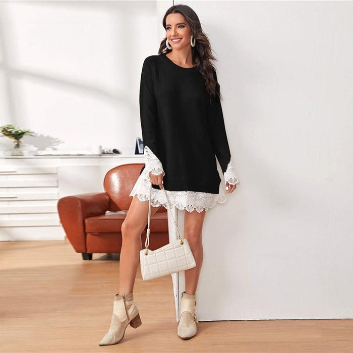 Nova Sweater Dress - Black