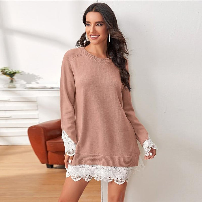 Nova Sweater Dress - Dusty Pink