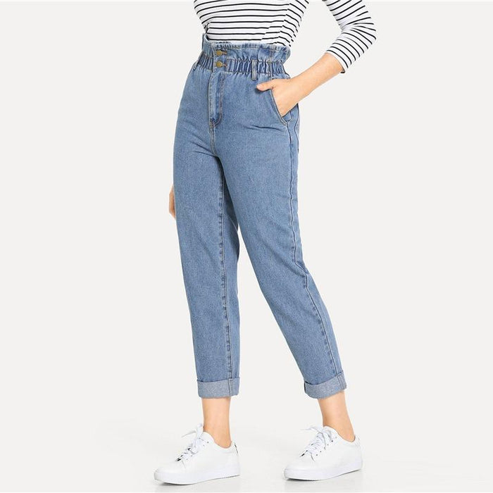 McKinley High Waist Jeans - Light Blue