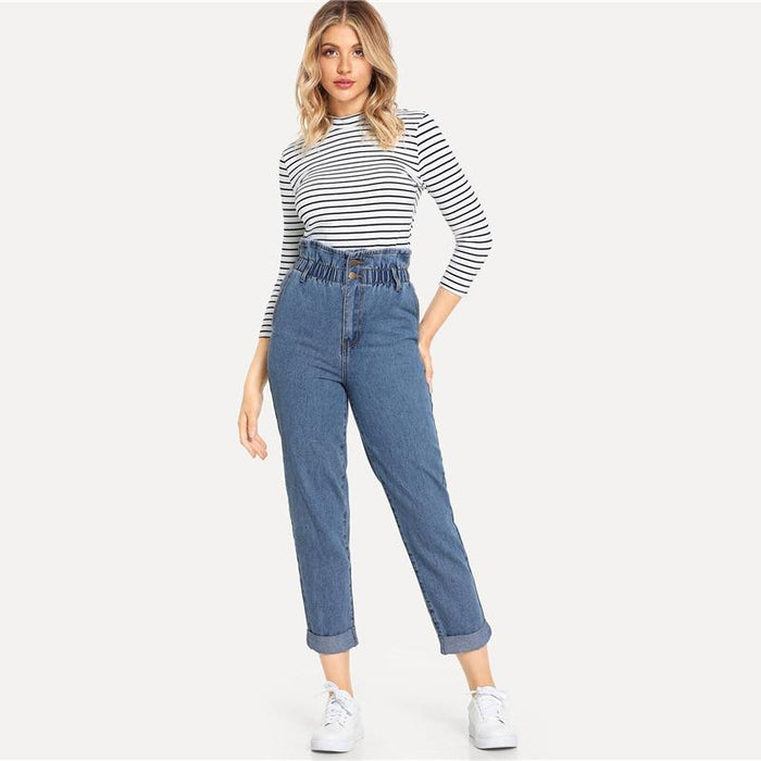 McKinley High Waist Jeans - Blue