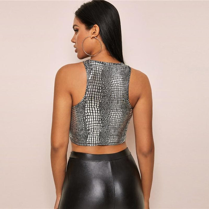 Ezra Snake Embossed Tank