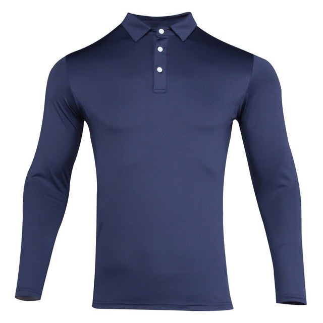 Reginald Golf High-Performance LS Shirt (Navy)