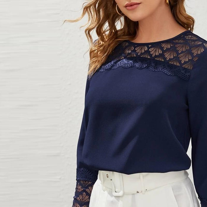 Dulce Lace Mesh Blouse