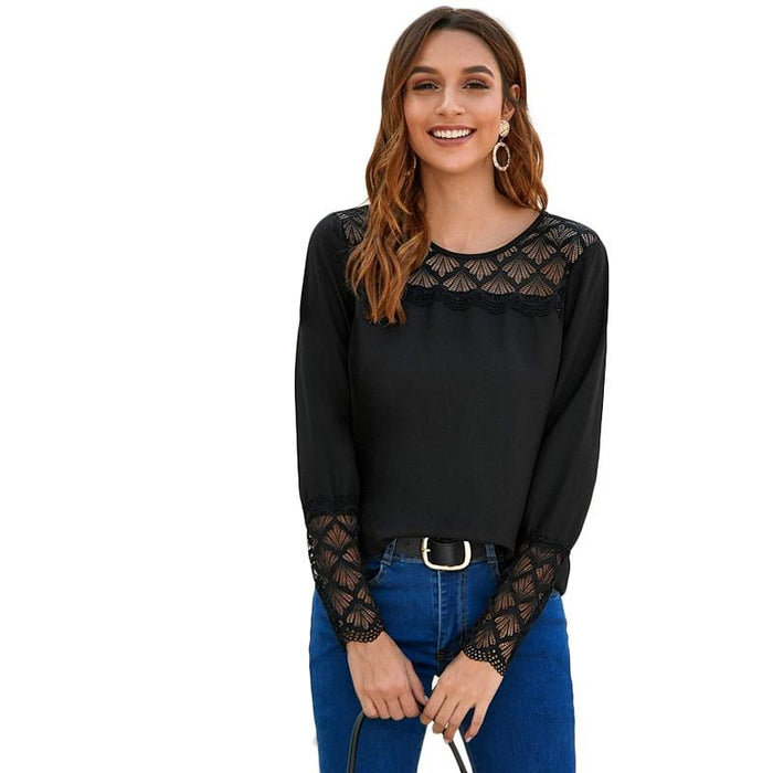 Dulce Lace Mesh Blouse