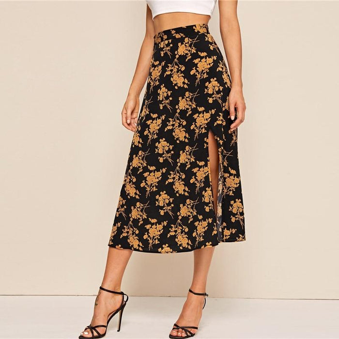 Rhea Split Thigh Skirt