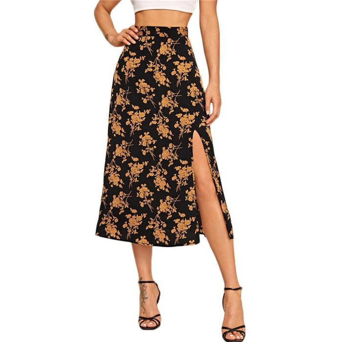 Rhea Split Thigh Skirt