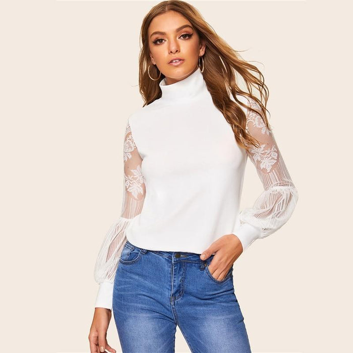 Lindsey Black Lace Blouse