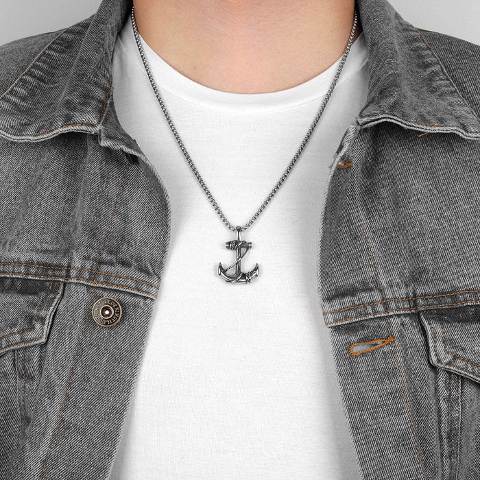 Anchors Away Necklace - Silver