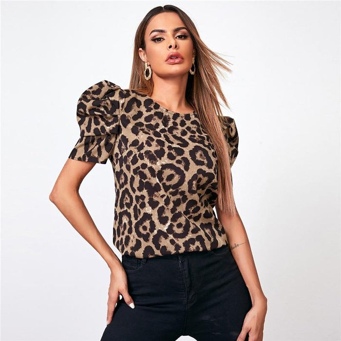 Samira Leopard Print Blouse