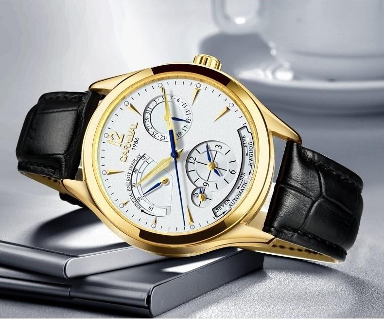 Edward Mechanical Watch - Gold White