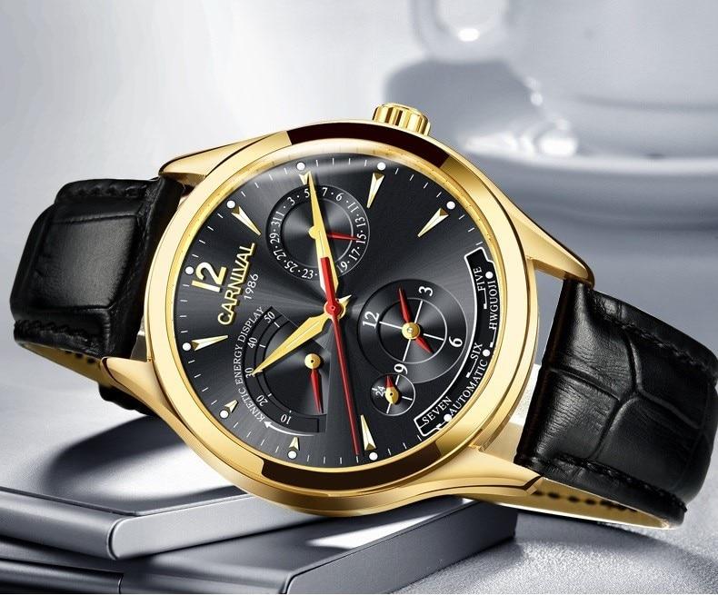 Edward Mechanical Watch - Gold Black