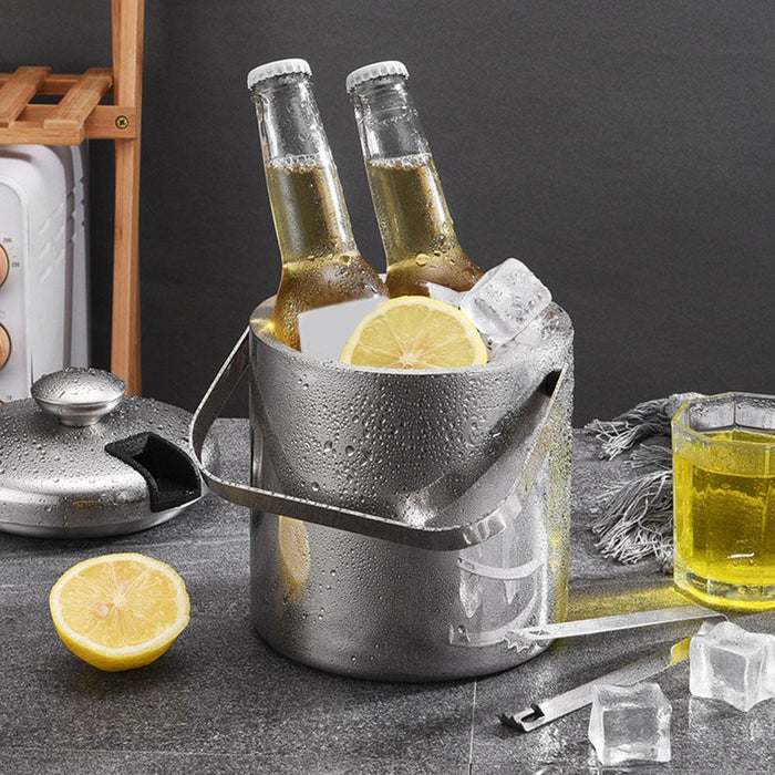 Stainless Steel Ice Bucket with Lid