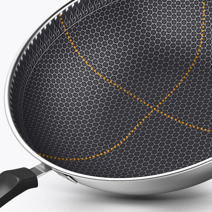 Stainless Steel Honeycomb Wok