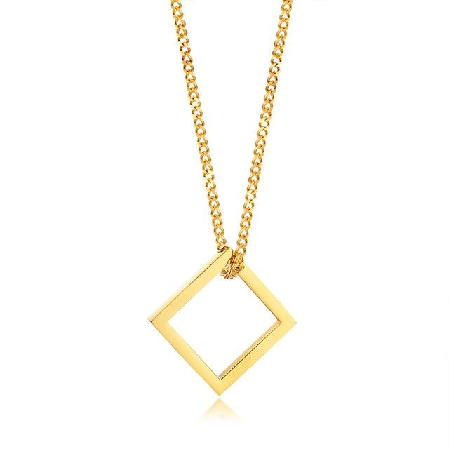 Ellipses Pendant - Gold Rhom