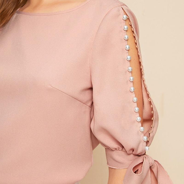 Ingrid Open Sleeve Blouse - Pink