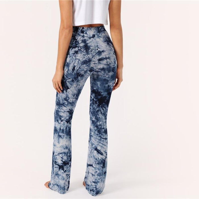 Boho Tie Dye Flare Pants