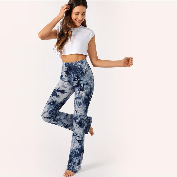 Boho Tie Dye Flare Pants