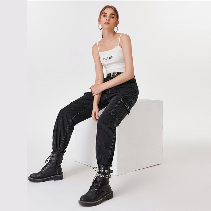 Antonella Work Jeans - Black