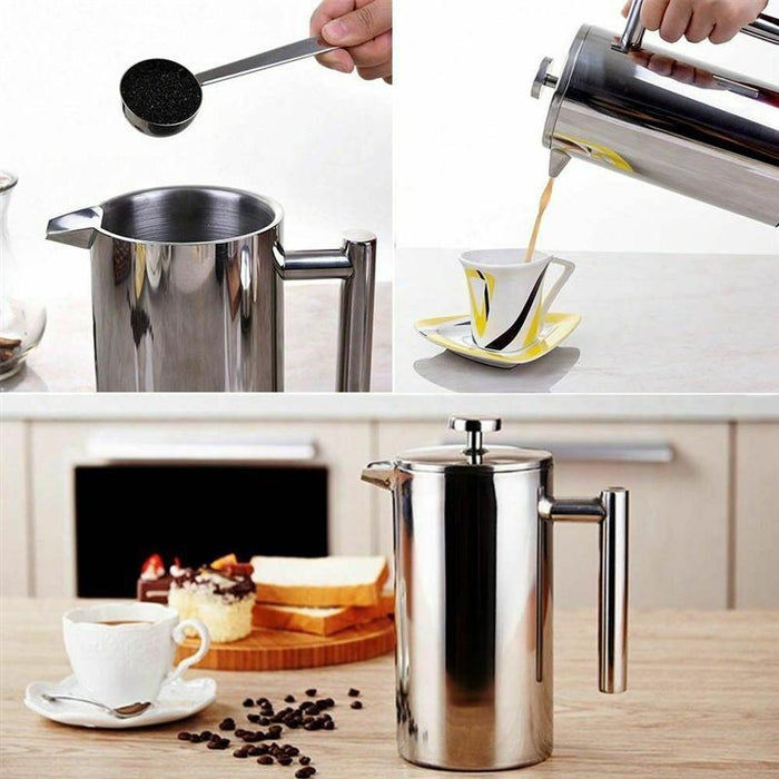 1000/800/350ml Double Insultation Stainless Steel Portable French Press