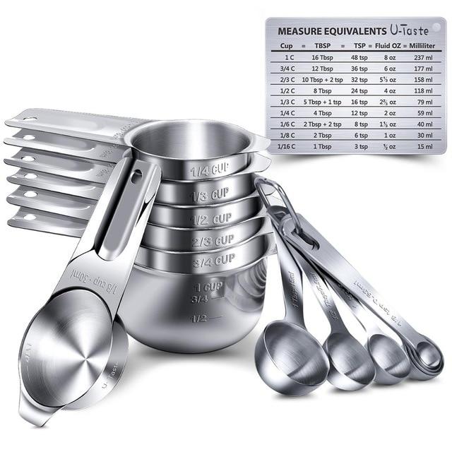 Stainless Steel Measuring Spoon and Cup Set