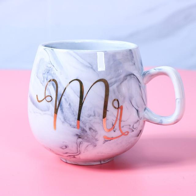 Marbled Decorative Coffee Cups