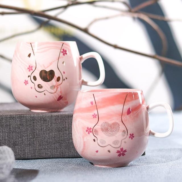 Marbled Decorative Coffee Cups