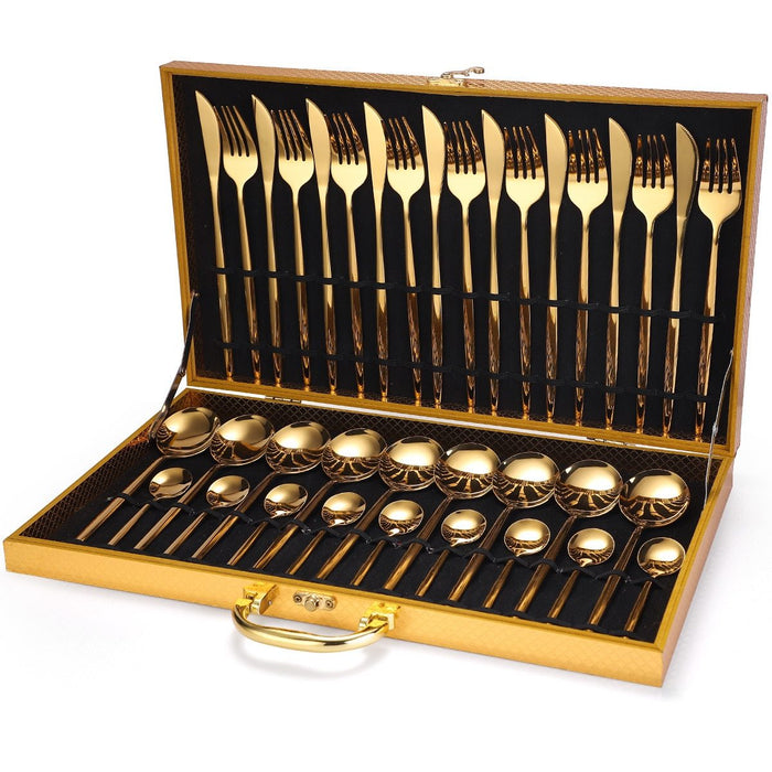 24 Piece Stainless Steel Silverware Set