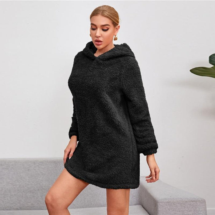 Layla Sweatshirt Dress - Black