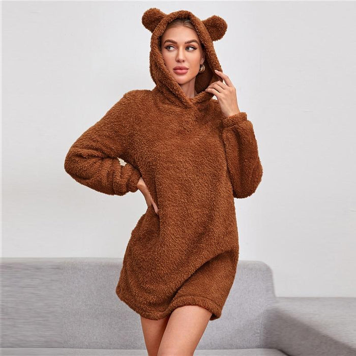 Layla Sweatshirt Dress - Brown