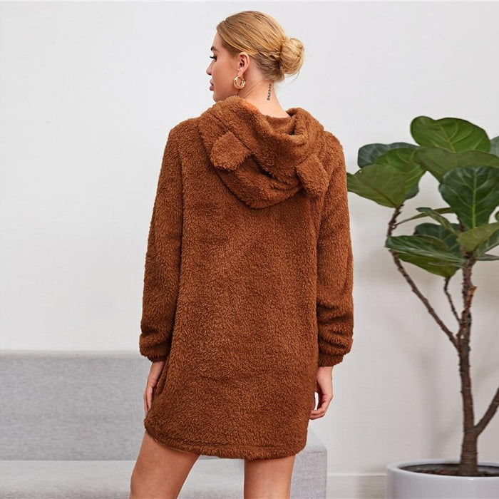 Layla Sweatshirt Dress - Brown