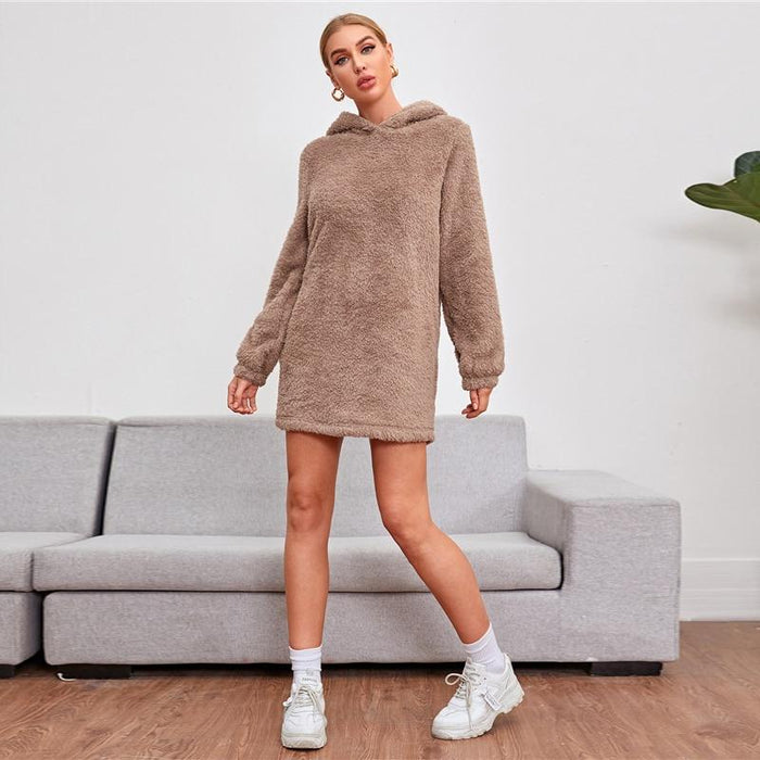 Layla Sweatshirt Dress - Light Brown