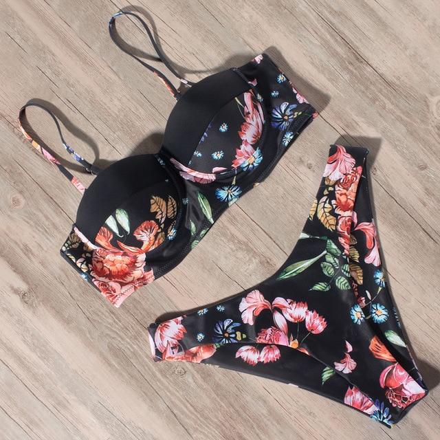 Ophelia Bikini Set - Red Floral