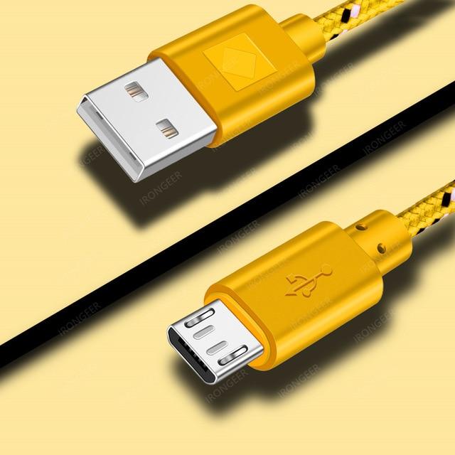 AlphaTech Micro USB Charging Cable - Yellow