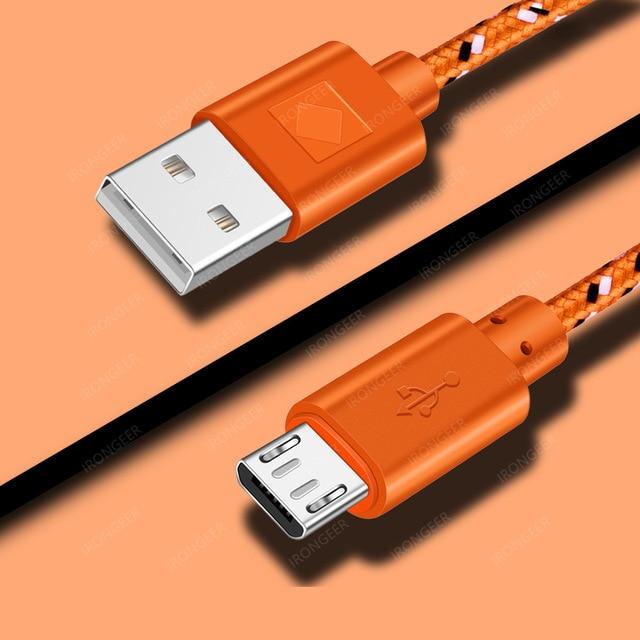 AlphaTech Micro USB Charging Cable - Orange