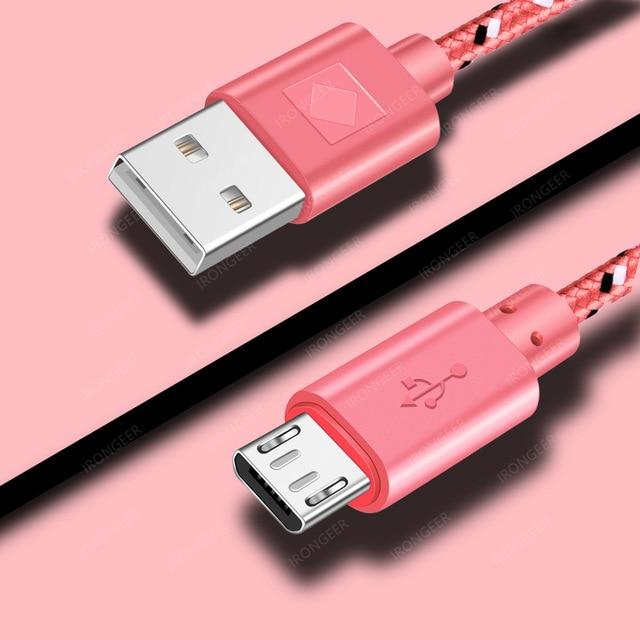 AlphaTech Micro USB Charging Cable - Pink