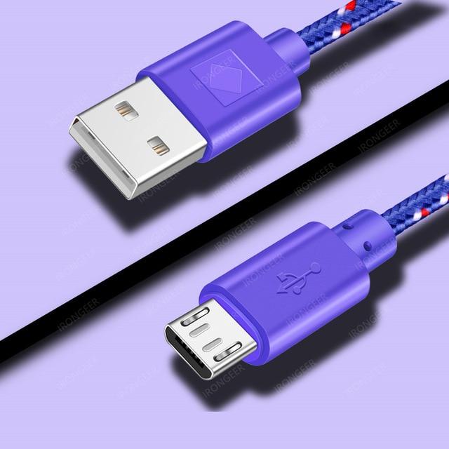 AlphaTech Micro USB Charging Cable - Purple