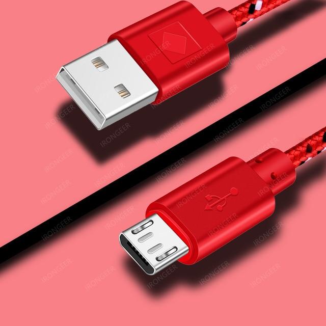 AlphaTech Micro USB Charging Cable - Red