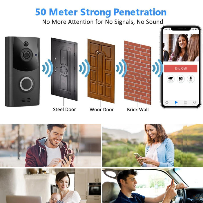 Smart Doorbell with HD Video and Intercom Monitor